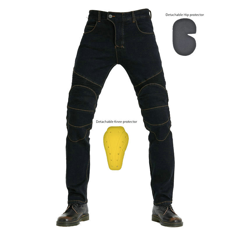 Motorcycle racing rider straight jeans, shatterproof pants, off-road motorcycle racing pants