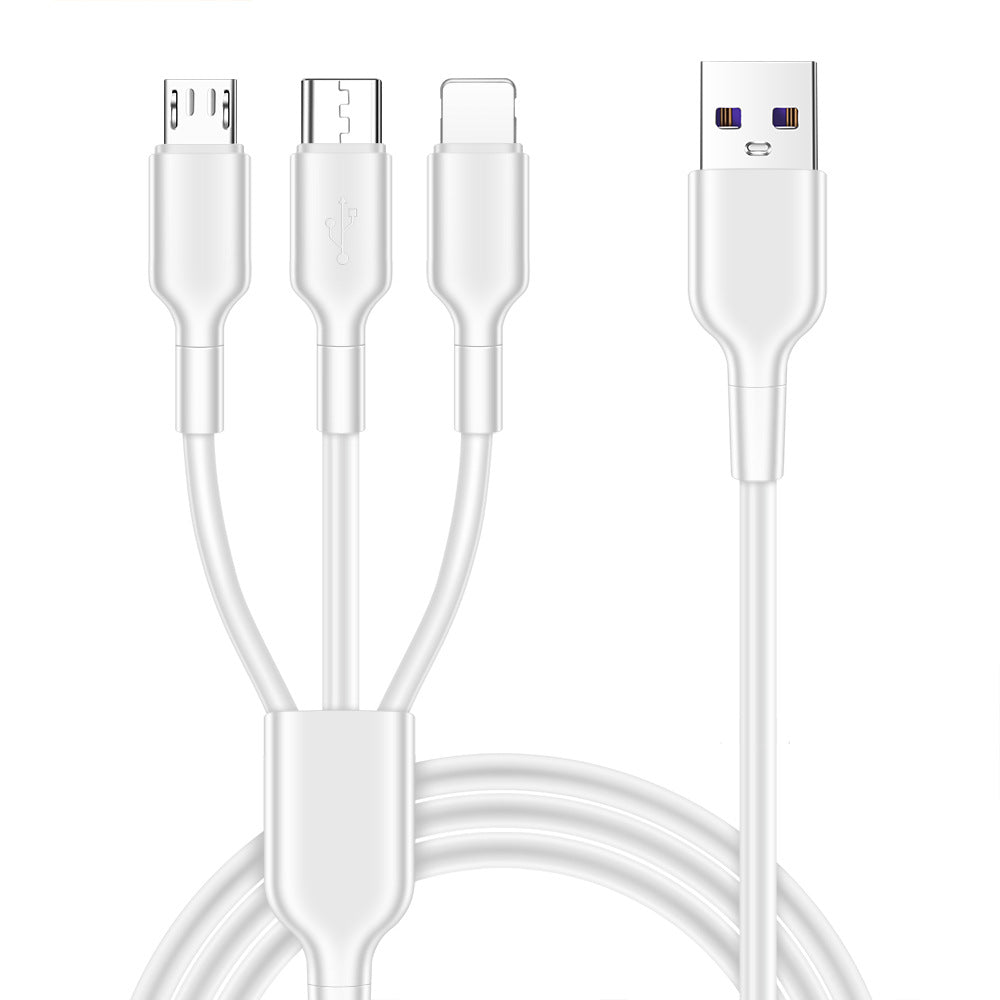 1.2-meter one to three 5A super fast charging data cable suitable for Huawei Honor, Xiaomi vivo Android charging cable