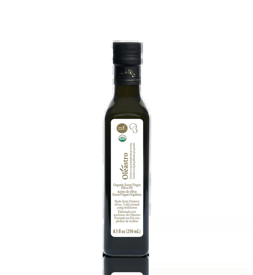 Highest Polyphenol Olive Oil - 250ML Koroneiki Organic Olive Oil by Oleastro Olive Park (Cyprus)