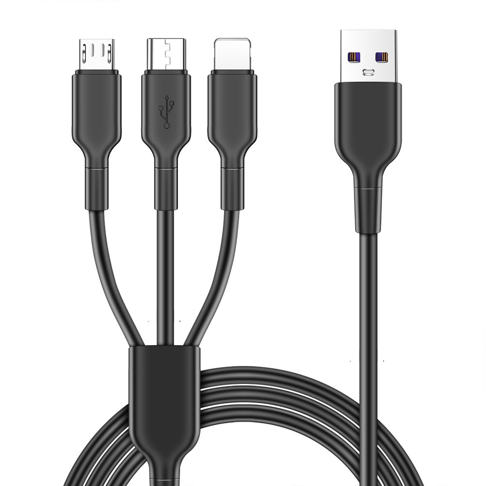 1.2-meter one to three 5A super fast charging data cable suitable for Huawei Honor, Xiaomi vivo Android charging cable