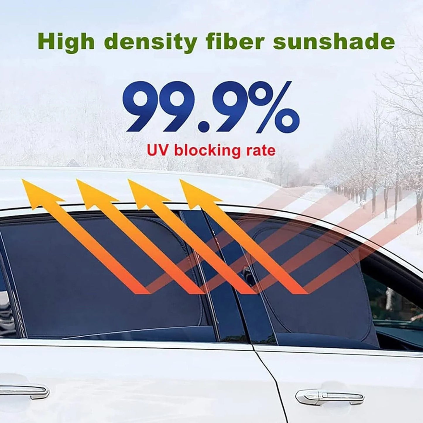 4X Magnetic Car Side Front Rear Window Sun Shade Cover Mesh Shield UV Protection